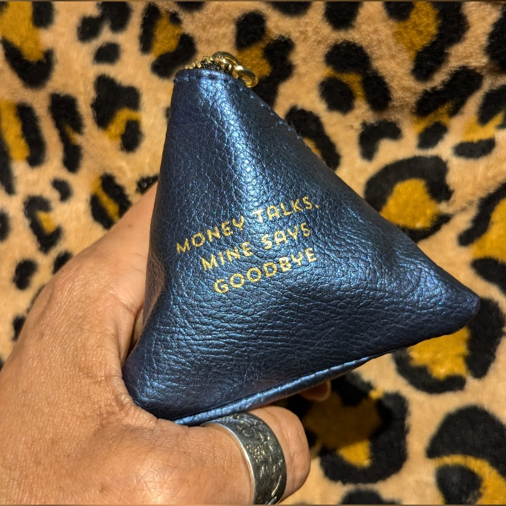 🛑 FREE🎁  W/purchase METALLIC BLUE COIN PURSE NWOT